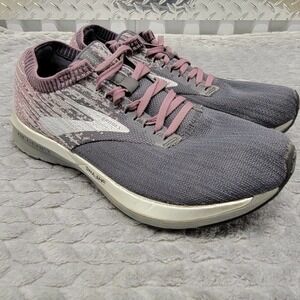 Brooks Womens Ricochet Shoes Sneaker Size 9.5 Gray Pink Running Athletic Walking